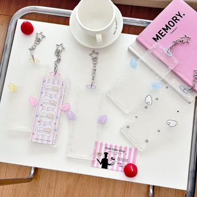 Photo Booth Album Portable Four Compartment Holder Angel Wings Frames Lightweight 2x6 Inch Photo Holder For Photo Strips Gifts