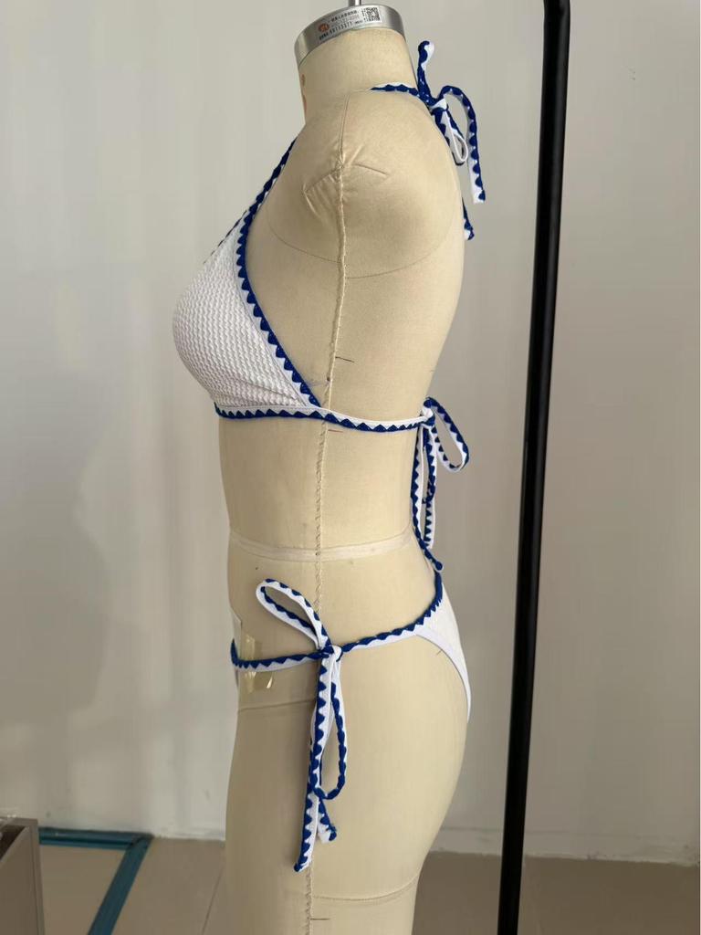 2024 Women's European & American Backless Halter Bikini: Sexy, Slimming & High-End Split Swimsuit