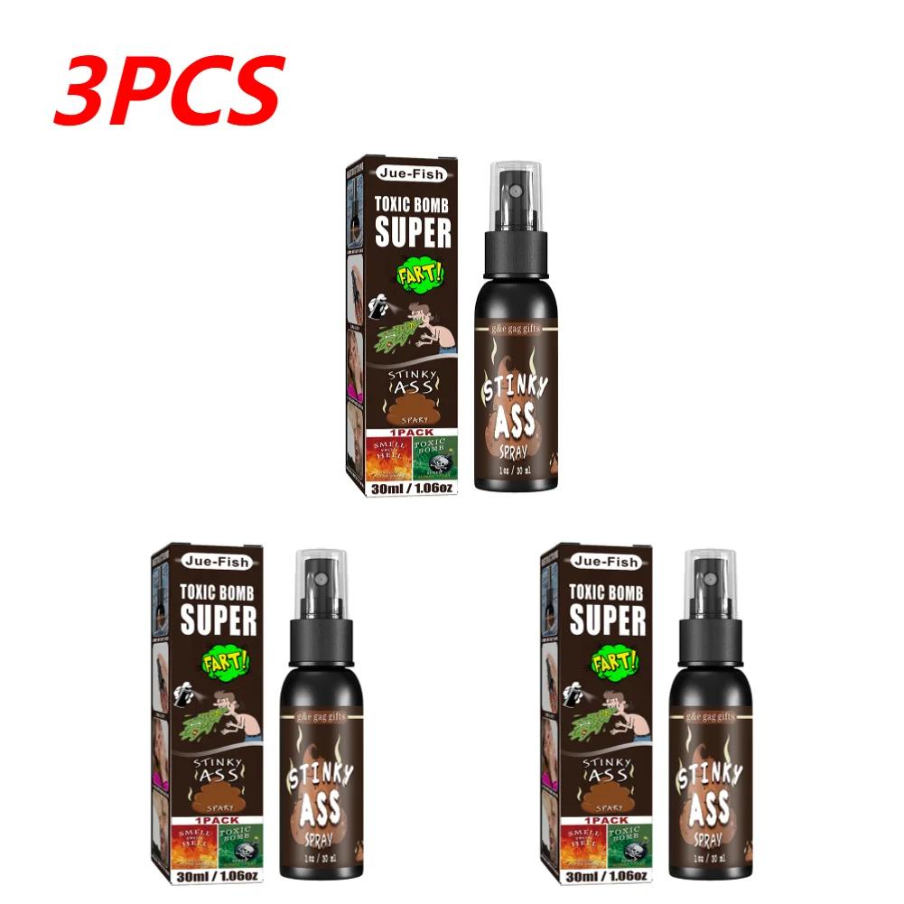 1/2/3PCS Fart Gag Spray Can Stink Bomb Ass-Smelly Stinky Gas Gag Prank Novelties Toys Halloween Party Supplies for Kids Adults
