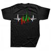 Funny Trader Heartbeat Pulse Stock Market Trading T Shirts Humor Hip Hop Streetwear Short Sleeve Summer Casual Soft Man T-shirt