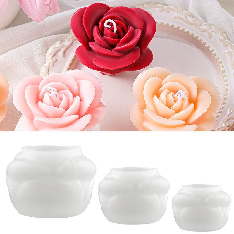 2026 New Flower Silicone Candle Mold 3D Peony Flower Soap Gypsum Resin Casting Mould Diy Chocolate Cake Baking Tool Wedding Gift
