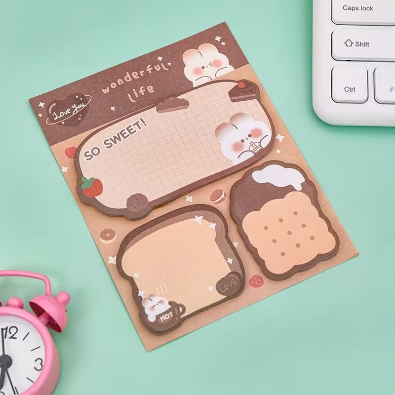 60-Pack Cute Cartoon Animal-Shaped Sticky Notes | Essential for School and Office, Ideal for Back-to-School and Party Gifts
