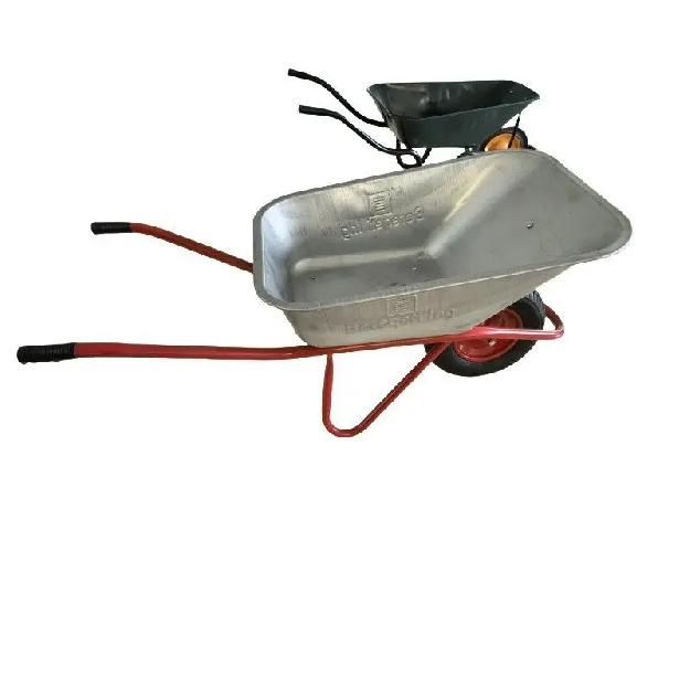 4 Wheel Steel Metal Wire Garden Wheelbarrow for Construction Industrial Building