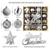 6cm Electroplated Shiny Irregular Christmas Tree Ball Set