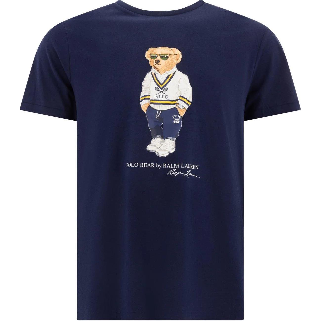 

Polo Ralph Lauren SS25 Футболка с коротким рукавом и круглым вырезом с буквенным медведем Мужские футболки Синий 710973137-003 M