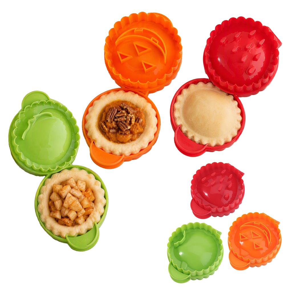 Halloween Mini Hand Pie Maker Moulds Pie Cutter Sealer Pocket Pastry Press Fall Baking Tool 3 Pcs for Party