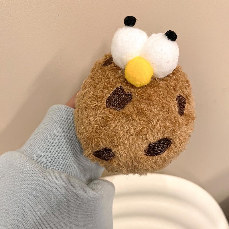 

Cartoon Plush Chocolate Wind Mobile Phone Back Clip Crossbody Rope Anti-Drop Big Eyes Cute Women S Strap Hanging Neck