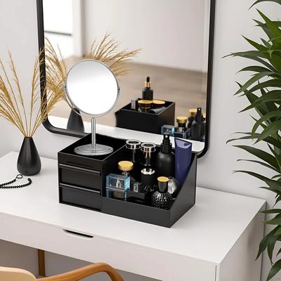 Save Space Drawer-type Cosmetics Storage Box Skin Care Products Desktop Dormitory Desk Dressing Table Facial Mask Lipstick Shelf