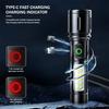 KDULIT Portable Zoomable Strong Light LED Flashlight with Gift Box USB Rechargeable Outdoor Camping Hunting Emergency Torch