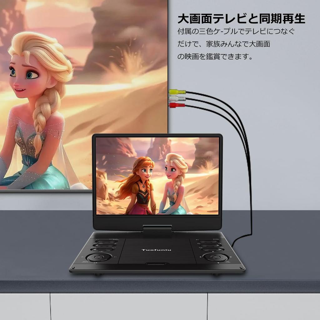Portable DVD Player New WXGA compatible SD card playback compatible AV Car use possible Mobile compatible to 150 minutes TV synchronization compatible