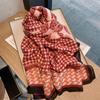 A Fashionable and Simple Checkered Style Scarf with A High End Feel A Korean Style  Niche and Light Luxury Shawl