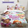 Butterbean's Café Pattern Bedding Set Quilt Cover Pillowcase Home Decor Gift (1 * Duvet Cover + 2 * Pillowcase, Without Core)