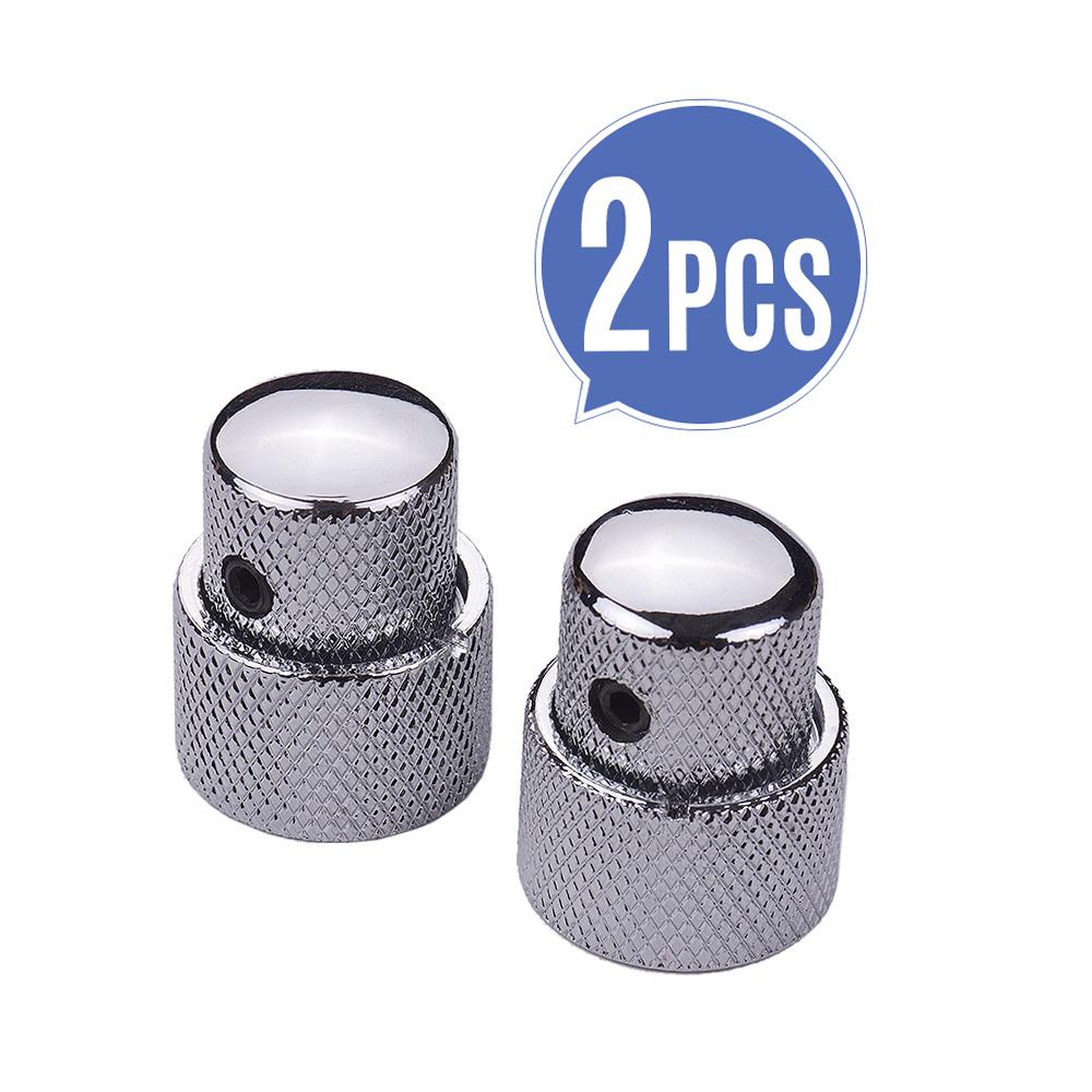

2 Sets Dual Concentric Stacked Control Knobs for Electric Bass Guitars Strings Guitar Knob Accessories Black/Gold/Silver Colors серебряный