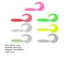 20/30/50Pcs 3/4/5/6/7CM Soft Worm Lure Colorful Silicone Curly Tail Fishing Bait Freshwater Saltwater Universal Bass Perch Fishing Accessories