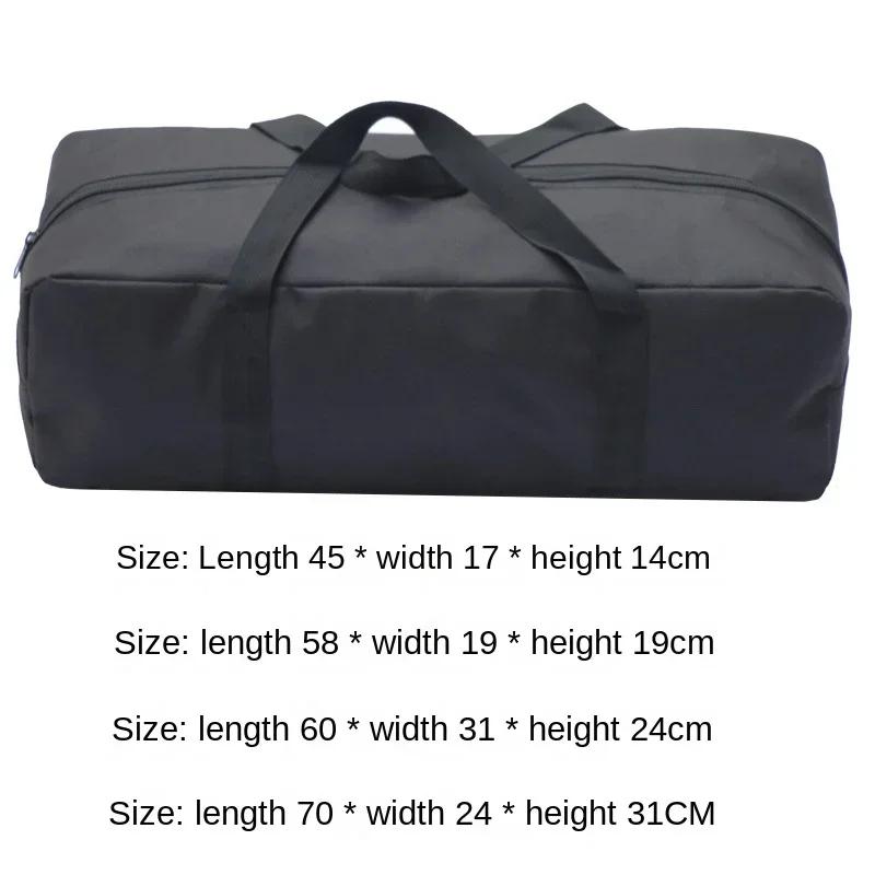Outdoor Camping Stan Storage Bag 600D Oxford Black Camping Turistika Piknik Nosná taška Rybářský prut Stan Hůl rozšířený a zesílený