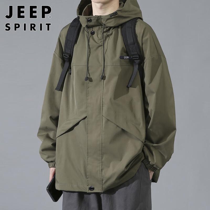 

JEEP SPIRIT Men s Hooded Windproof Workwear Jacket XL