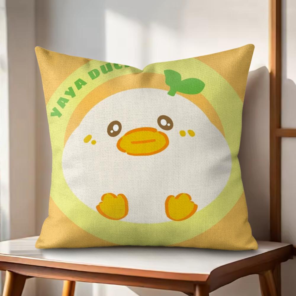 INS Cute Animals Cushion Cover Natural Linen Organic Fabric DoubleSided Printing Couch Pillow Covers Home Decor