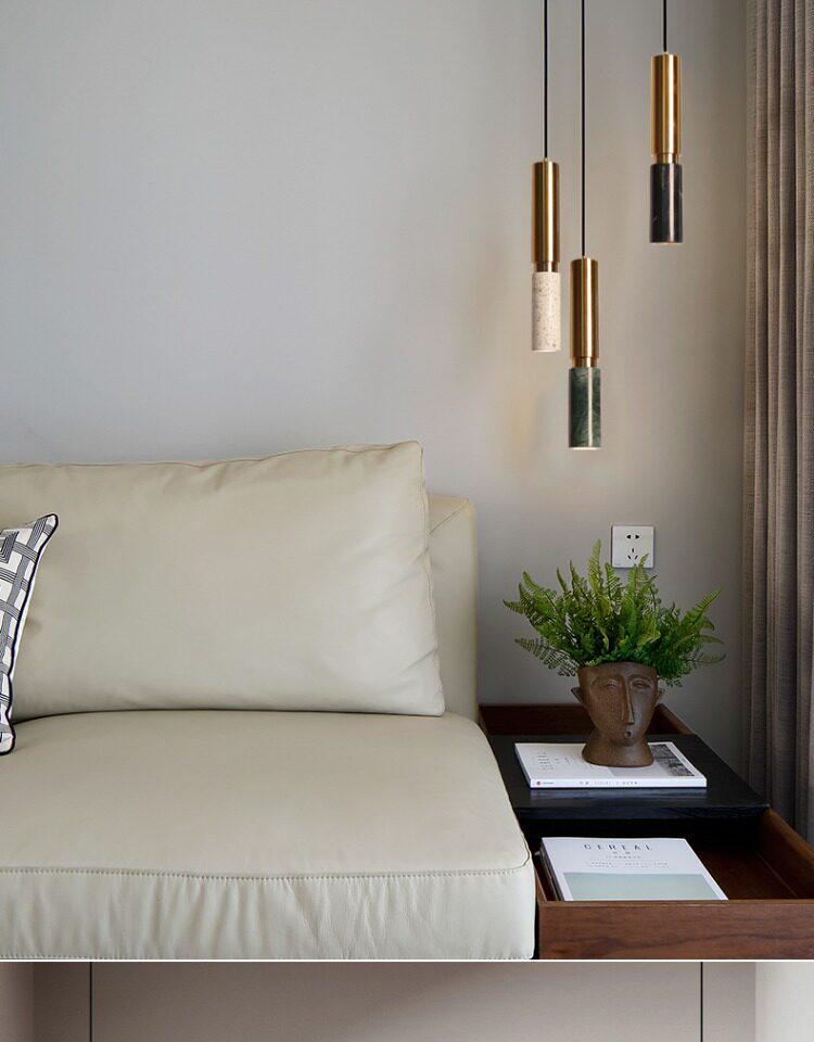Modern Minimalist Marble Pendant Light for Nordic Bedroom, Dining Room, or Bar Counter
