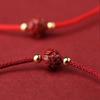 Tibetan Buddhist Lotus Beaded Bracelet Handmade Braided Adjustable Lucky Red Thread Charm Bracelets For Women Men Couple Jewelry