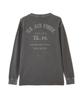 STENCIL HONEYCOMB WAFFLE L/S T-SHIRT Charcoal