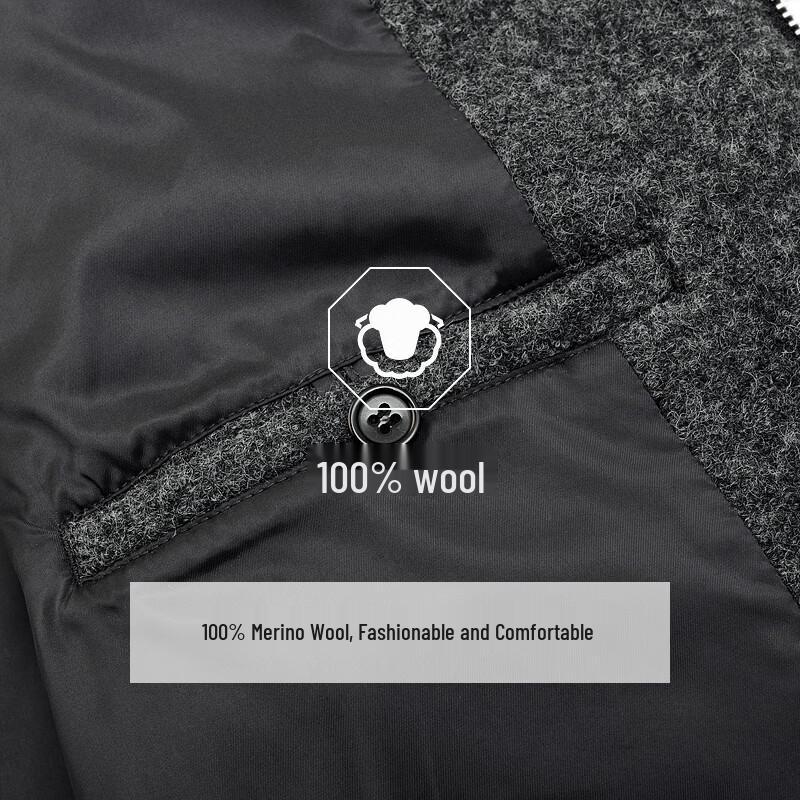 JOEONE Men's Wool Casual Jacket - 100% Sheep Wool Business Outerwear