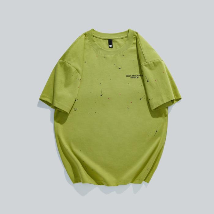 

Белая футболка Мужская Летняя Новая футболка Американский Синьцзянский Хлопок Футболка с коротким рукавом 4XL