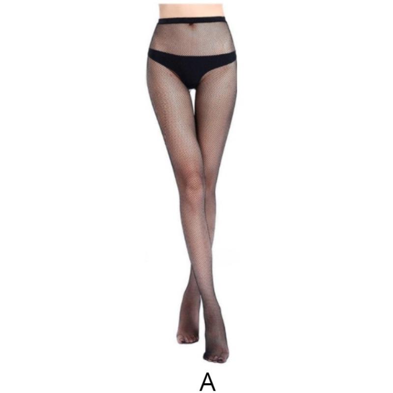 (Not Included Brief) 4 styly Dlouhé Krátké Dámské Módní Vyhloubené ponožky Síťované Tenké punčochy Dámské černé síťované punčochy Punčocha Club Punčochové zboží Ponožka