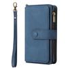 Applicable iPhone16 Leather Case 17Plus Skin Sense Scrub 15 Card Zipper Wallet Case Google 9Pro Solid Color