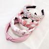 Lightweight Knot Headbands Pink Print Cloth Hair Band For Women Kids Easy To Carry Daily Use