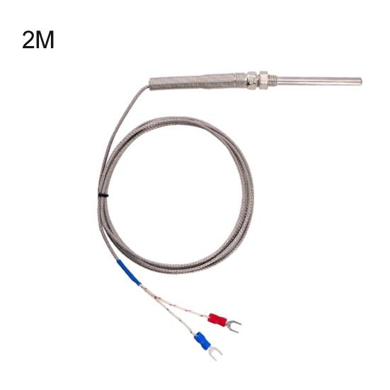 1/2/3/4/5m K-Type Thermocouple 30mm Probe Temperature Sensor Meter M8 Thread
