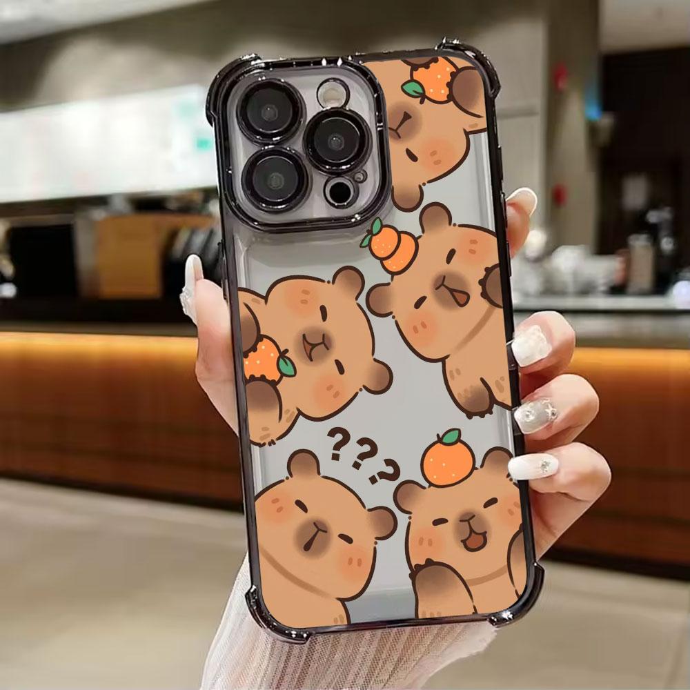 Capybara Cartoon Animal Phone Case For Xiaomi 15T 14T 13 Pro 15 F8 Ultra Poco X7 F7 Pro 5G X3 X5 X6 F5 M7 Shockproof Clear Cover