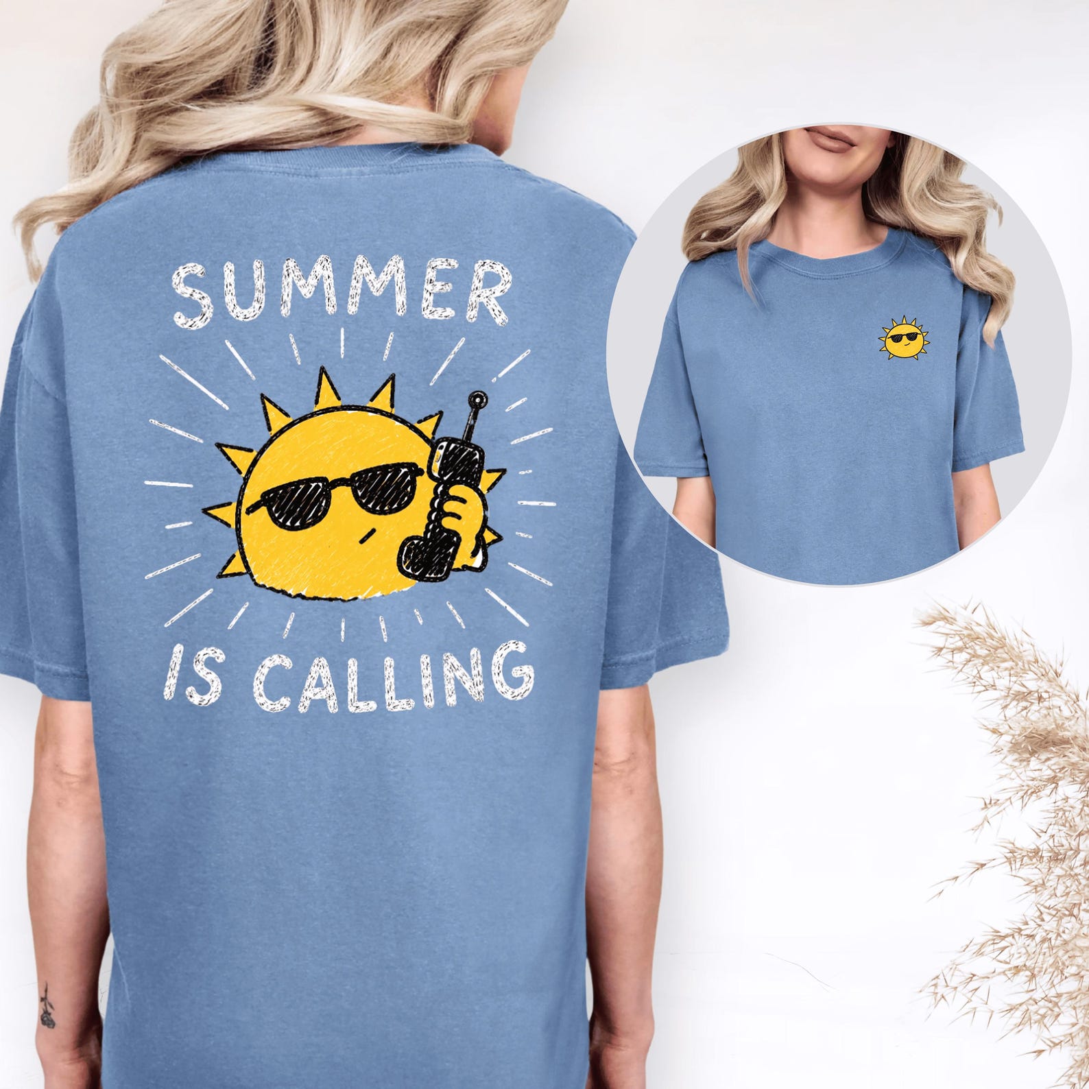 Summer is Calling Comfort Colors® T-Shirt, Summer shirt, Trendy Beach Tee for Women, Summer Vacation Shirts, Summer Tee M