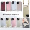 Crossbody Lanyard Leather Case for Apple 16 Pro Max - Fishtail Design, Anti-Fall Protection