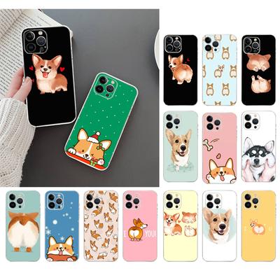 Telefoon Geval Voor Iphone 14 13 12 11 Pro Max Xs Max Xr X 12mini 14 Plus Se Corgi sexy Cartoon Hond Kont Case Funda Capa Mobiele
