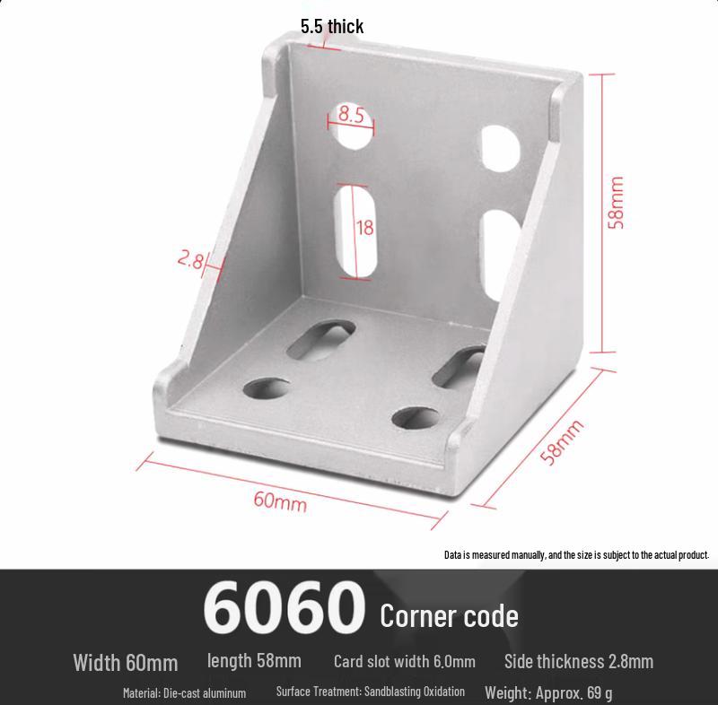 Alliance Industrial Aluminum Profile Angle Bracket