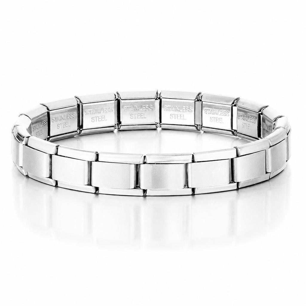 Stainless Steel Engraving Elastic Bracelet - Customizable Versatile DIY Jewelry