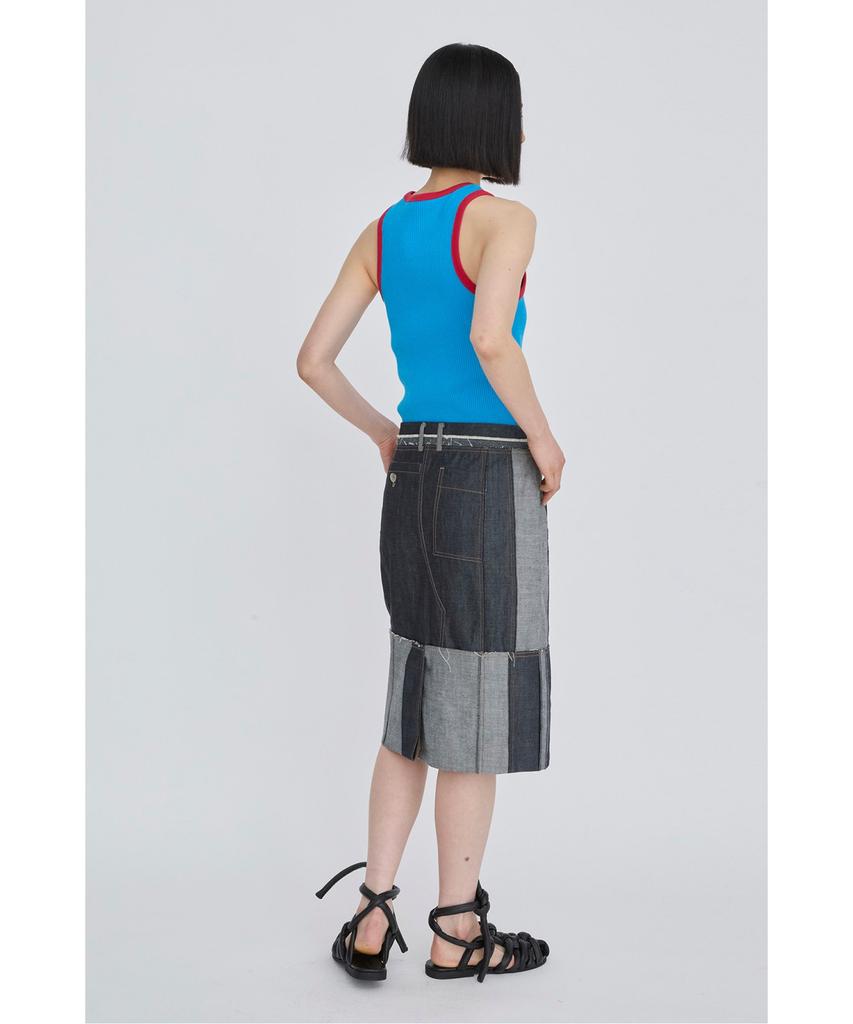 Recorde Folded Denim Skirt Rqkas26553Bux