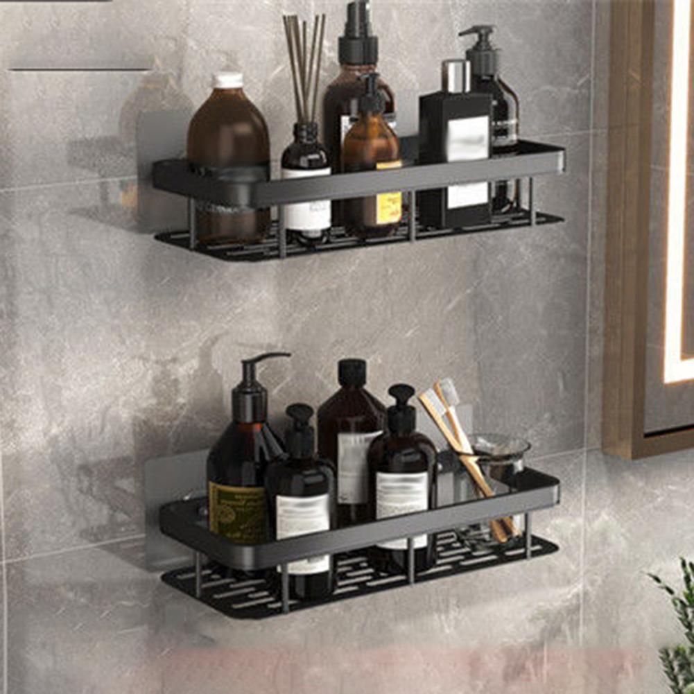 

Стойка для хранения без отверстий, настенный многофункциональный органайзер для туалетных принадлежностей для ванной комнаты, алюминиевые стеллажи для хранения в туалете на кухне