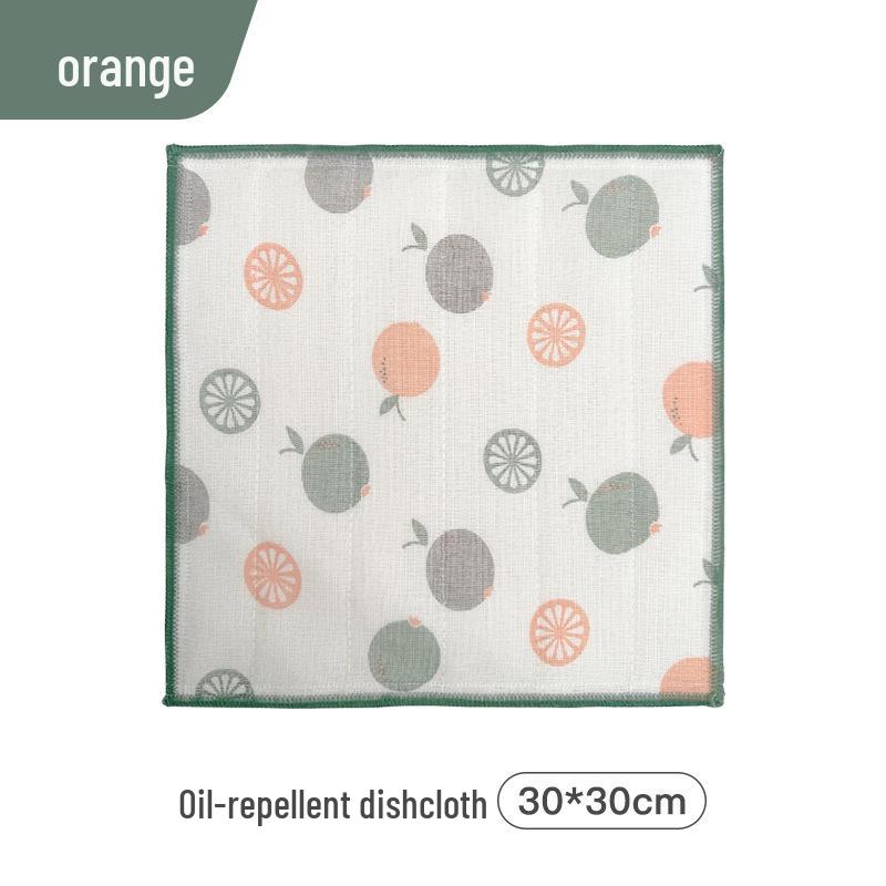 Rainbow 8-Layer Oil-Repellent Kitchen Cloth - Non-Stick Regenerated Cellulose Dish Towel.