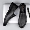 Newest Classic Men'S Loafers Genuine Leather Casual Shoes Men Soft Slip On Black Flats Male Business Hollow Breathable Dress Shoes