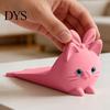 Portable Door Security Wedge 3D Printed Cute Cat Stopper, Non-Slip Cartoon Holder, Stop Decorative for Wood Floors Home Protection No Drill Stopper
