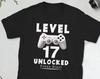 Level 17 Unlocked Gamer Birthday T-Shirt