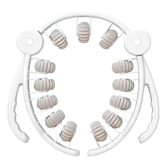 Pince de serrage circulaire à 9 roues, rouleau multifonctionnel pour le massage des bras (rose Pince de serrage circulaire à 9 roues, rouleau multifonctionnel pour le massage des bras (rose