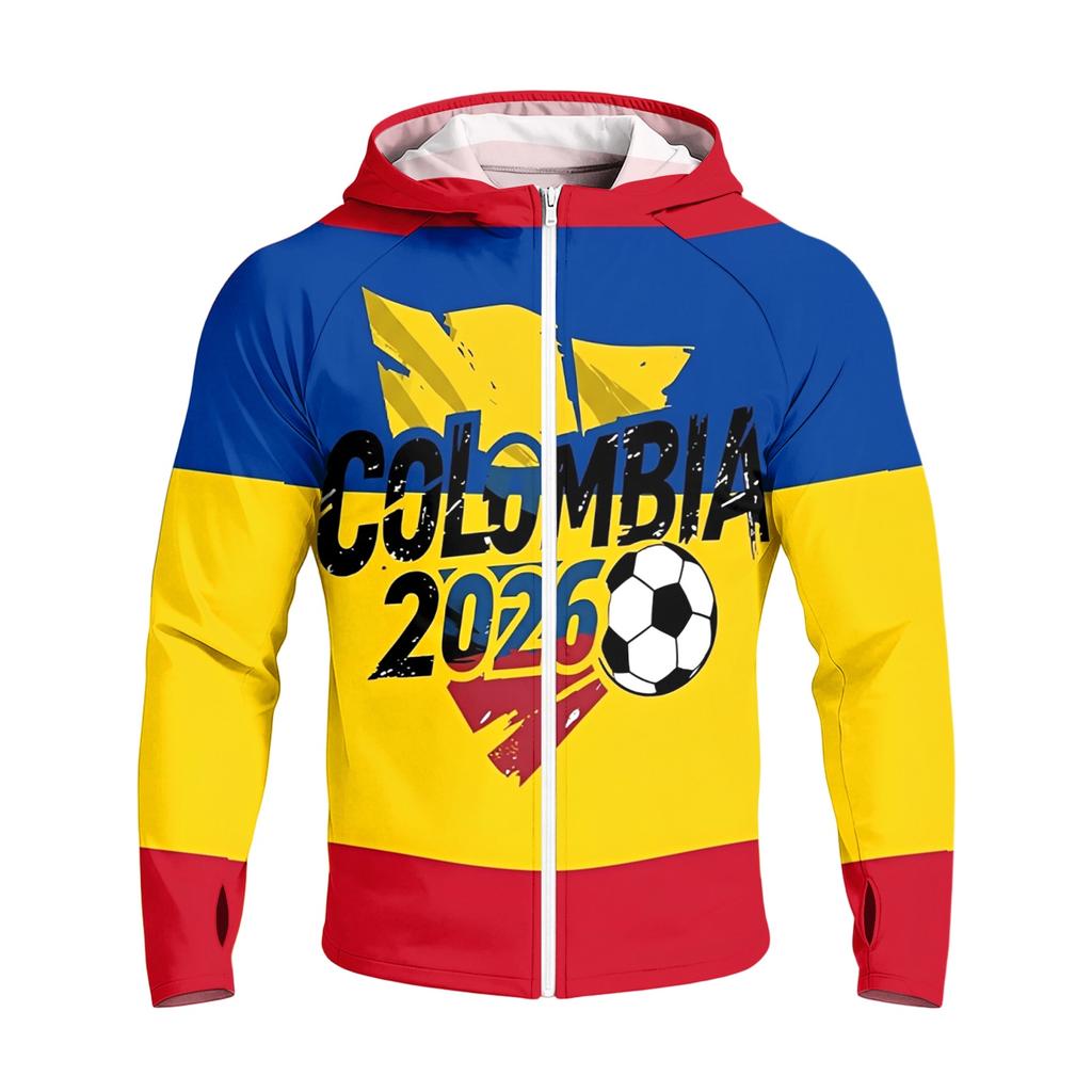 Men's Casual Raglan Sleeve Hooded Long Sleeve Sun Protection Jacket Lightweight Zip Up Soccer Graphic Print Outdoor Windbreaker