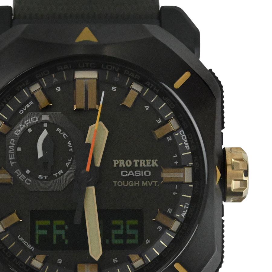 

[CASIO] Casio PRO TREK PRW-6900Y-3JF Resin Stainless Steel Soft Urethane Black Khaki Tough Solar Radio Men s Watch [Free Shipping] [Used]