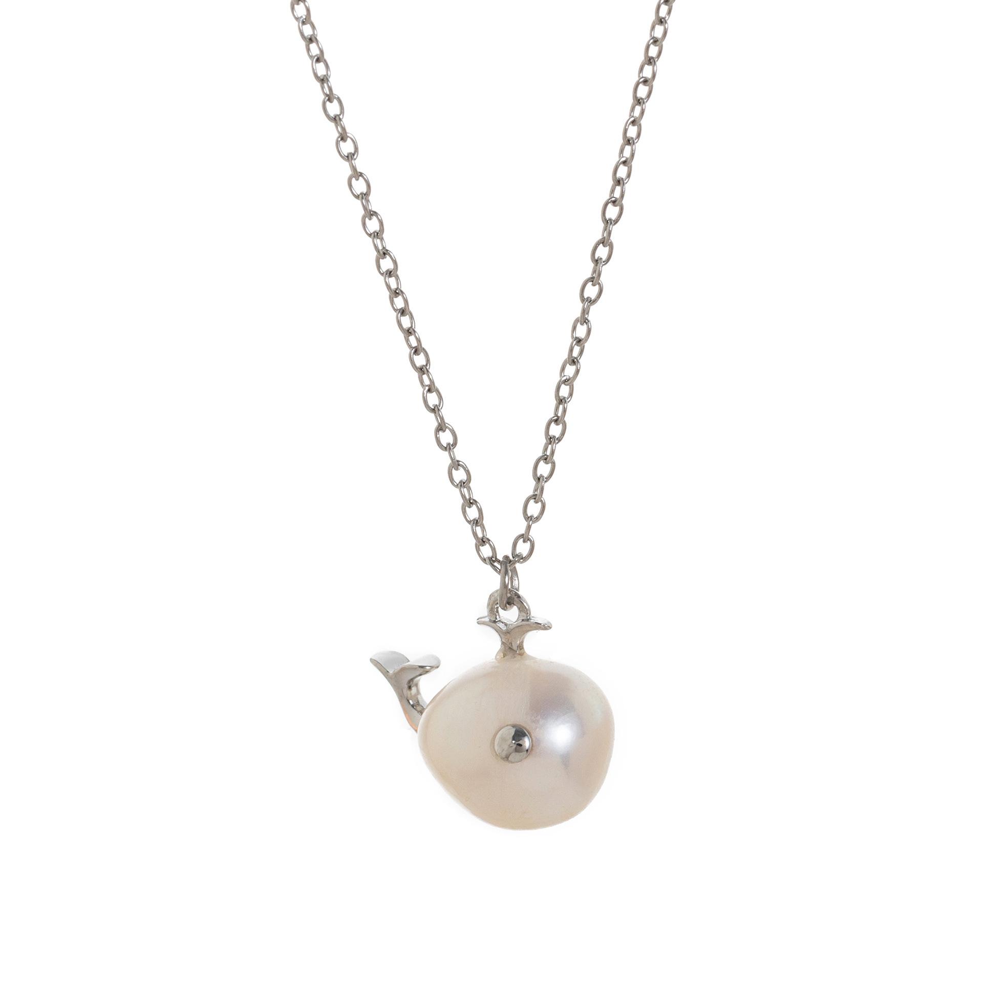 Sea World Clownfish Necklace Natural Pearl Big Head Fish Pendant Jewelry Goldfish Kiss Fish Collarbone Chain Color Retention
