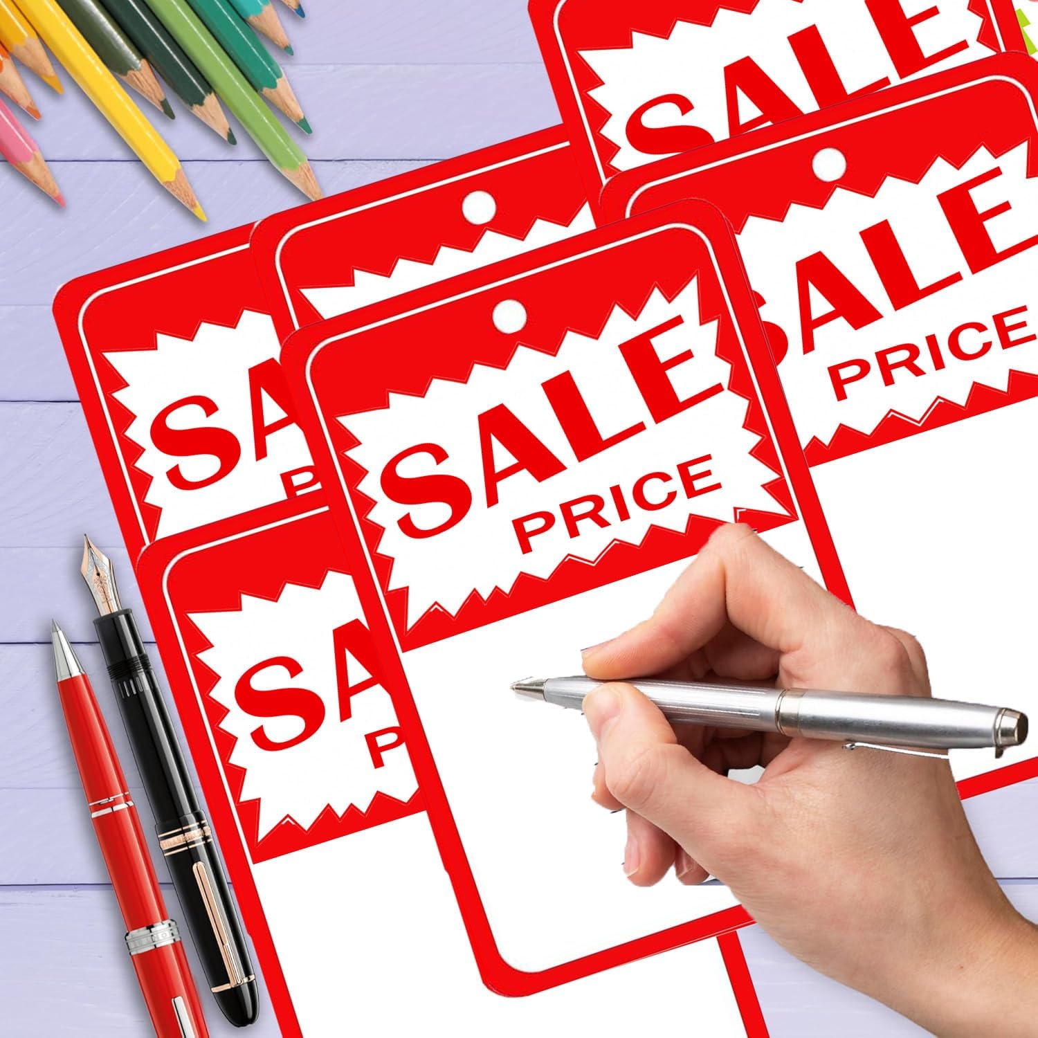 

Карточки ценников, 2x3 дюйма, Розничные этикетки, Картонные таблички для магазина с ценами и распродажами (100 шт.