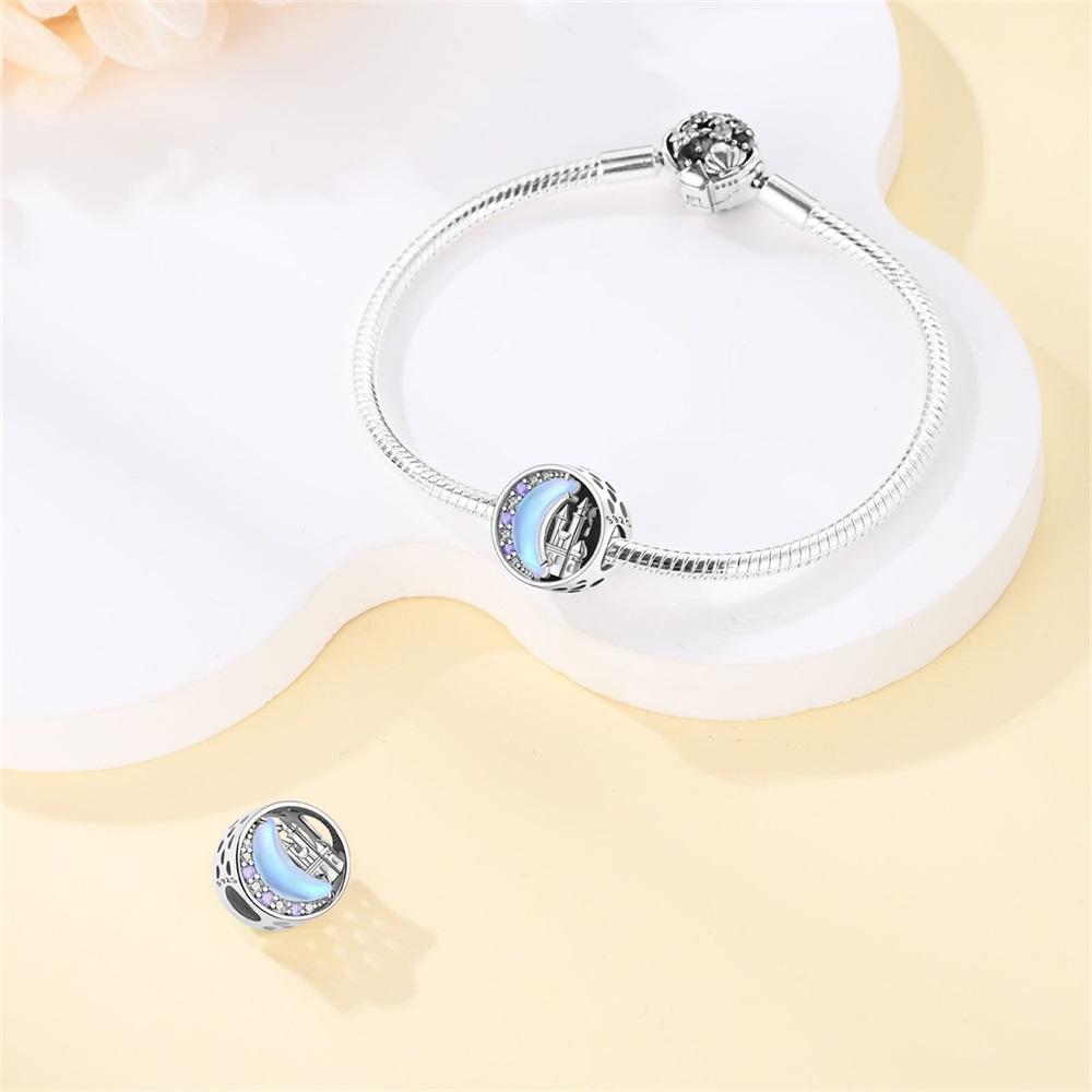 Authentic Charm Bead Charms copper Moon Castle Bead Charms Bead Charms Compatible With Bracelets Women Jewellery Making Diy Gift