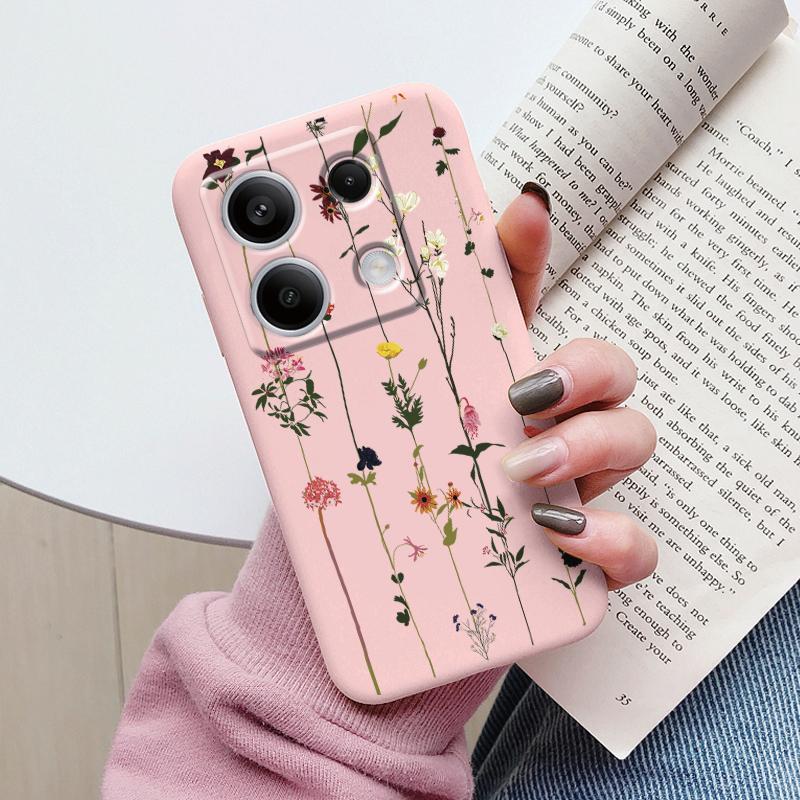 Case For Redmi Note 13 Pro 4G 5G Cute Heart Flower Back Cover Soft Silicone Matte Protective Fundas For Redmi Note13 Pro Bumper