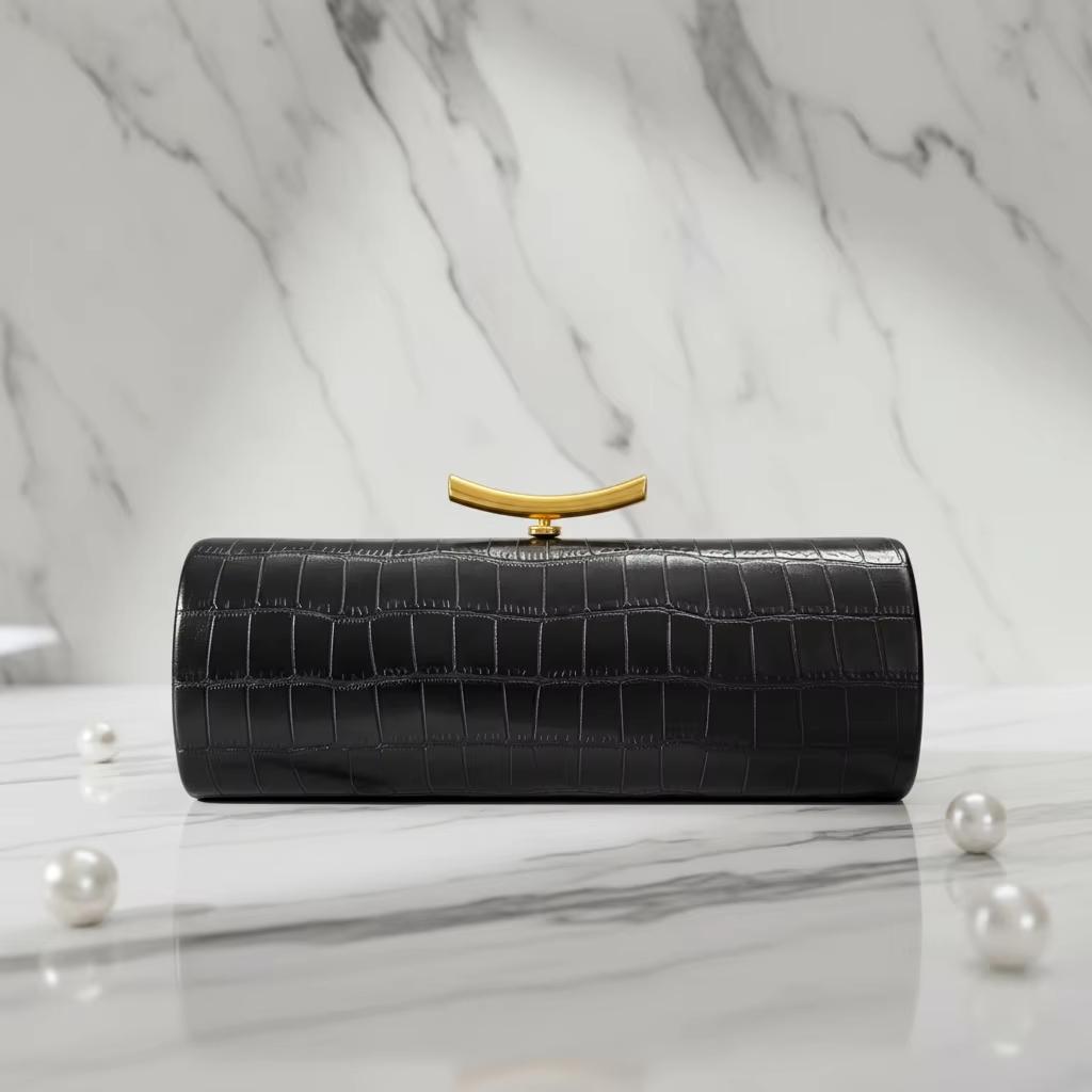 2026 Nuova Borsa da Sera Transfrontaliera in PU con Motivo Coccodrillo Forma alla Moda Borsa a Spalla Singola Tracolla Borsa da Festa per Donna 23 cm